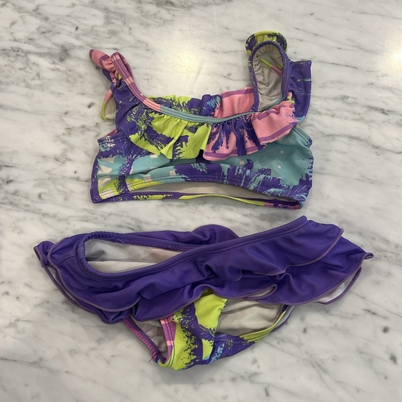 Blueberry bay Miami vice 4t bikini set - well loved condition - Picture 2 of 6